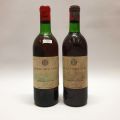 Côtes de Bourg: 2 Flaschen Château Vieux Lansac 1969, unterer Flaschenhals