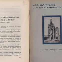 Les Cahiers Luxembourgeois: Pierre d'Aspelt's political career, 1930