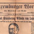 Annonce de décès du Grand-Duc Wilhelm dans le Luxemburger Wort, 25 février 1912