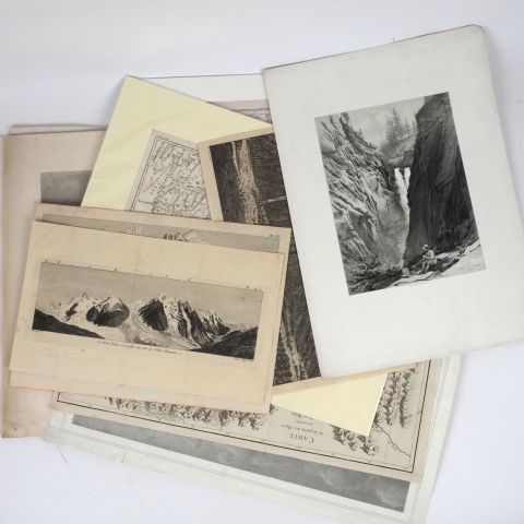 Réunion de gravures et lithographies suisses des XVIIe, XVIIIe et XIXe siècles