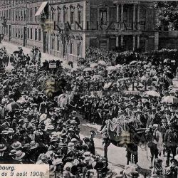 Postcard from the 1908 Flower Festival with photo of BERNHOEFT (#11405)