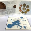 Luxembourg "Euro" Collection: Plexiglas pocket of 9 coins (2004)