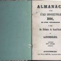 Almanach 1864 pour le Grand-Duché de Luxembourg, édition Pierre Bruck