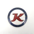 Karl Käsbohrer enamelled metal emblem, German bus, circa 1930-1960, good condition