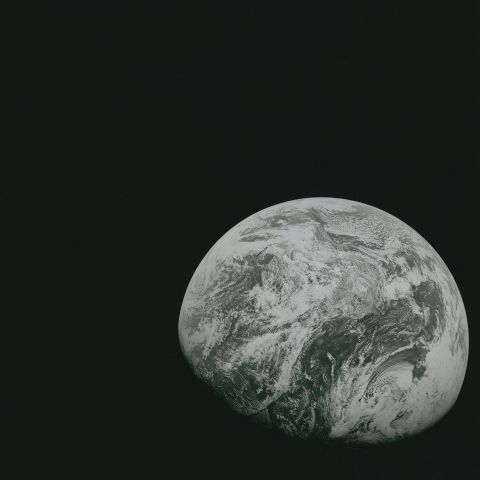 (NASA. TERRE. APOLLO 8) Mission Apollo 8. Première Photographie Historique de la Terre réalisée par un Humain depuis l'Espace