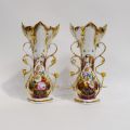 Set of 2 porcelain altar vases
