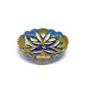 Engraved and gilded glass pocket, floral design, Bohemia, 19th century