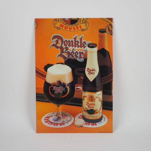 Panneau publicitaire Donkle Béer des années 90 , 45 x 30 cm