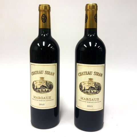 Duo de bouteilles Château Siran, millésime 2015, pour les amateurs de vin