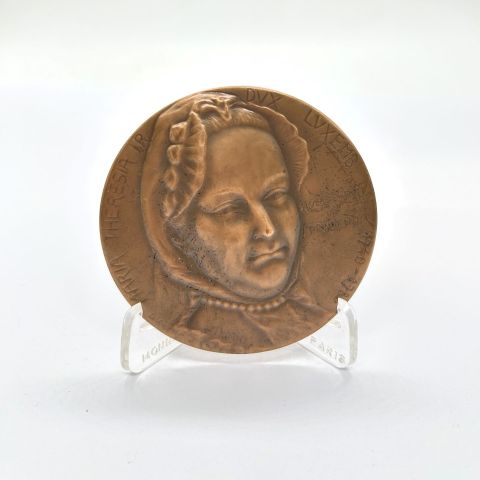 Médaille commémorative en bronze de Maria Theresia par Charlotte Engels, 1980