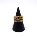 Bague en or jaune 18ct avec 7 emplacements de pierres, taille 56