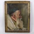 Portrait of a rabbi, oil on canvas, 20th-century European school