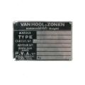 VANHOOL 420 HA-U lead plate, 1970s, dimensions 6 x 18 cm, folds present.