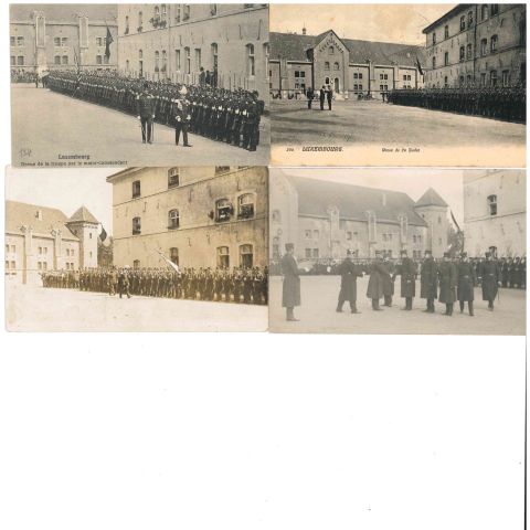 Ensemble de 12 cartes postales sur la Revue des troupes du 14 juillet