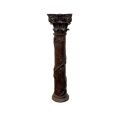Colonne-sellette antique en bois avec chapiteau corinthien, hauteur 100 cm