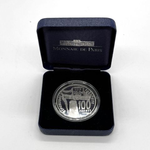 Pièce commémorative 100 francs Sainte-Mère-Église, 50e anniversaire du débarquement, 1994
