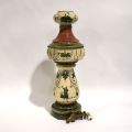 Pompe à bière en faïence VILLEROY & BOCH Mettlach avec motifs de blé et de houblon