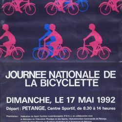 National Bicycle Day 1992: Vintage poster in beautiful condition!