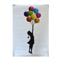 BANKSY , Flying Girl with Balloons, Official Poster The World of Banksy