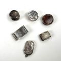 Lot de 6 petites boîtes en argent anglais, poids total 126.51g
