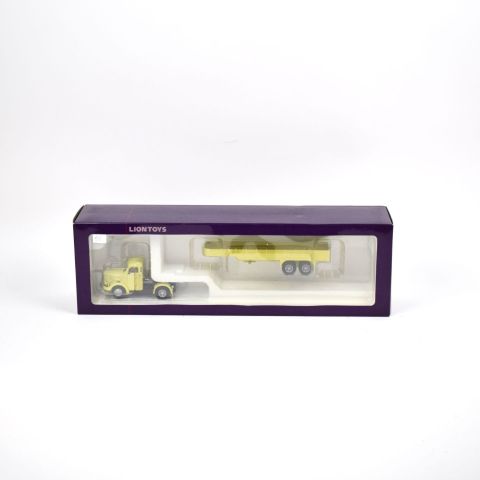 Camion Kromhout 4x2 avec Pritschenhauflieger, LION TOYS, état bon, dans sa boîte