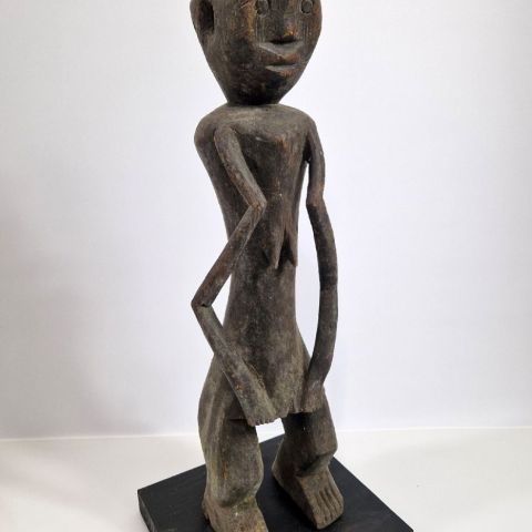 Statuette anthropomorphique Mbolé du Congo, 25cm, magnifique pièce Africaine