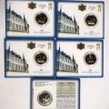 Set of 5 commemorative 2 euro cardcoins Collection Lëtzebuerg, Banque Centrale Luxembourg