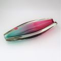 MURANO glass pocket, green-purple half bean