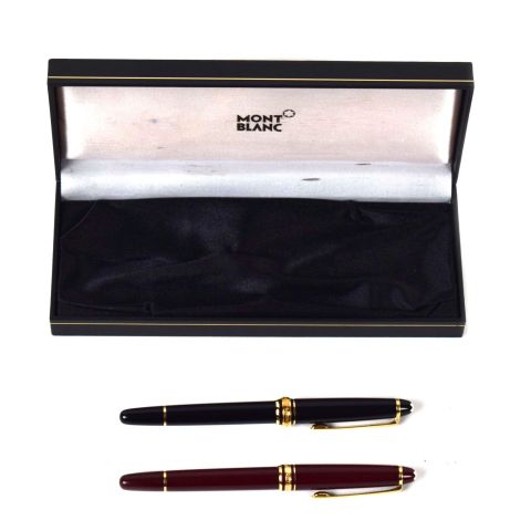 Ensemble de deux stylos plume Montblanc Meierstuck années 90 en laque