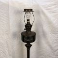 Lampe à pétrole électrifiée ancienne, 170 cm, avec support d'ampoule défectueux