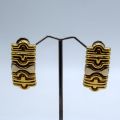 Pair of 18ct yellow gold dangling earrings, Italian craftsmanship
