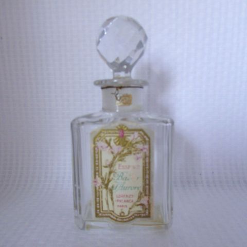 Flacon vide Baiser d'Aurore Baccarat, parfum Lorenzy, hauteur 10 cm, collection