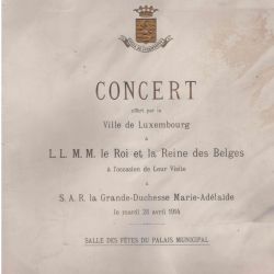 Historic concert for the royal visit to Grand Duchess Marie-Adélaïde (1914)