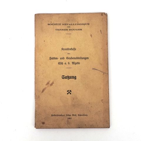 Brochure de la Caisse de maladie ARBED, Luxembourg, 1927, format compact