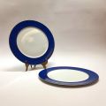 Ensemble de 12 assiettes plates en porcelaine Haviland, ligne Lazuli, 29 cm