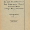 Historisches Rätsel: Die Öslinger Klöppelmänner, das letzte Geheimnis des Liebfrauenkirchhofs