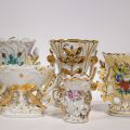 Meeting of 7 earthenware altar vases