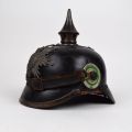 Sächsischer Infanteriehelm XIX. Jahrhundert, authentisches Sammlerstück, 21 cm