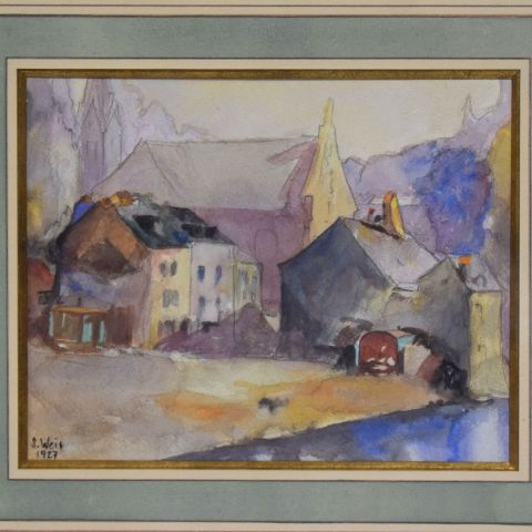Sosthène WEIS - Roulote dans le Pfaffenthal près de Neumünster, (1927)