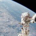 Spacewalk by astronaut Franklin R. Chang-Diaz on the ISS