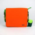 Sac à bandoulière RITZENHOFF Switch Bag vert et orange, état quasi neuf