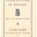 Program Diction & Comedy Competition Conservatoire Musique Luxembourg 1948-1949