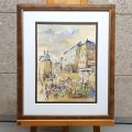 Watercolor by Charles Bech (1919-2000): View of the upper town