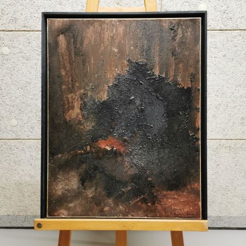 Paysage de Christelle Morvan : Technique mixte sur toile, exposition au Luxembourg