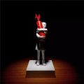 BANKSY (after) - Medicom x Brandalism, Bomb Hugger Girl, White & Red, Sculpture