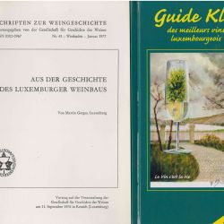 Histoire du vin luxembourgeois : livre rare et guide des vins 2000