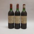 Ensemble de 3 bouteilles Château La Grave, Pomerol, millésime 1980, étiquettes abîmées