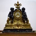 Pendule de cheminée en bronze du XIXe siècle, mécanisme Pomard Aîné