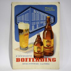 Vintage advertising panel Brasserie BOFFERDING, Bascharage, 60s/70s