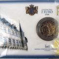 Sammlung 5 Münzen zu 2 Euro Luxemburg unter Plexiglas, Ausgabe 2008